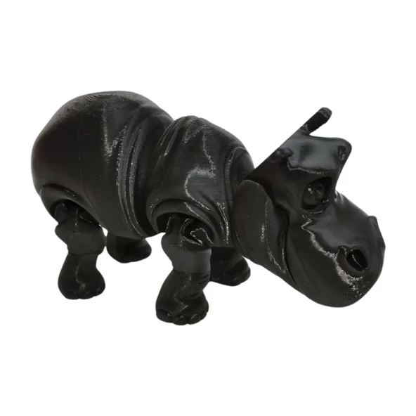 3d Hareketli Oyuncak Su Aygırı & Dekor - Siyah - Resim 3