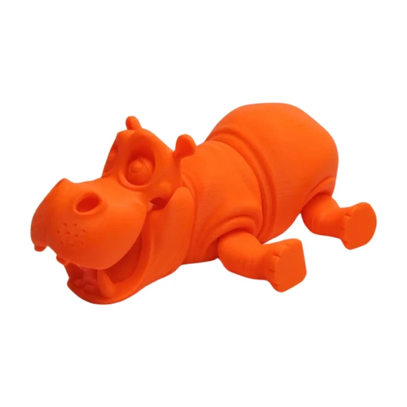 3d Hareketli Oyuncak Su Aygırı & Dekor - Turuncu - Resim 7
