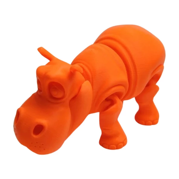 3d Hareketli Oyuncak Su Aygırı & Dekor - Turuncu ürün görseli 1