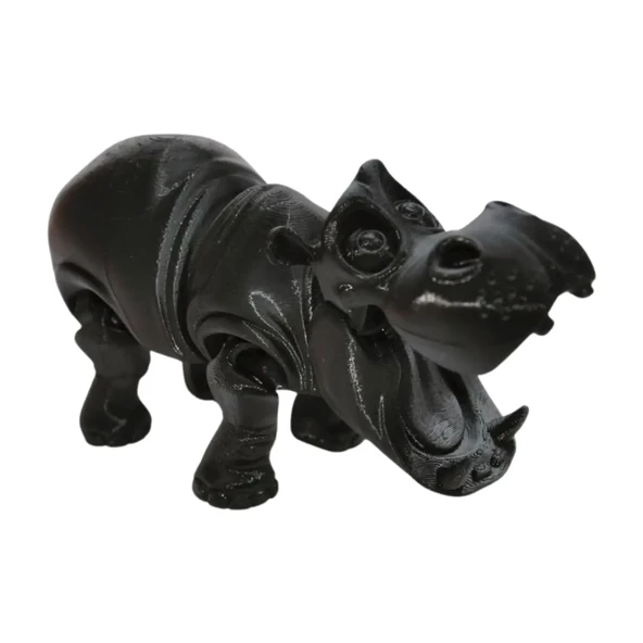 3d Hareketli Oyuncak Su Aygırı & Dekor - Siyah - Resim 6