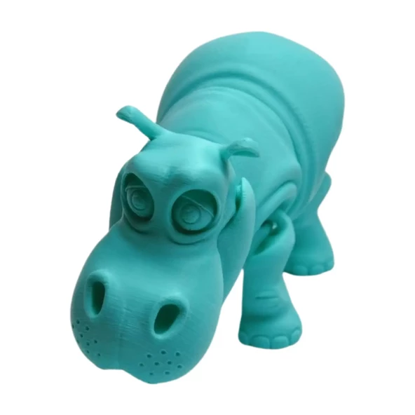 3d Hareketli Oyuncak Su Aygırı & Dekor - Turkuaz ürün görseli 1