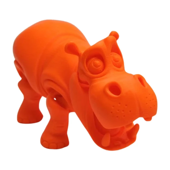 3d Hareketli Oyuncak Su Aygırı & Dekor - Turuncu - Resim 2