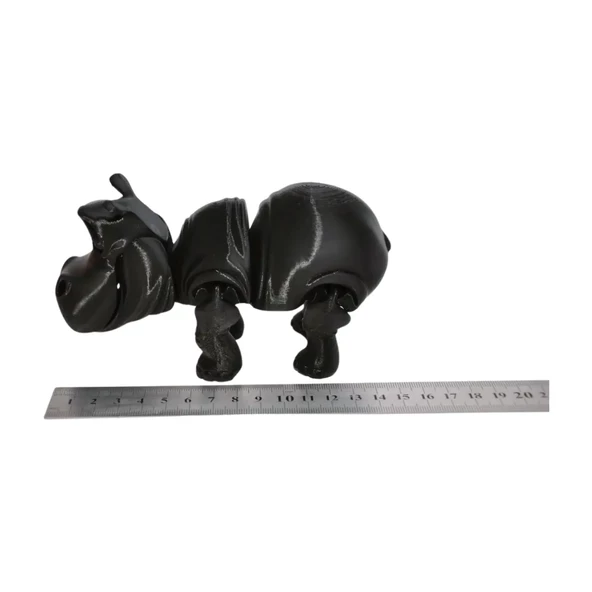 3d Hareketli Oyuncak Su Aygırı & Dekor - Siyah - Resim 8