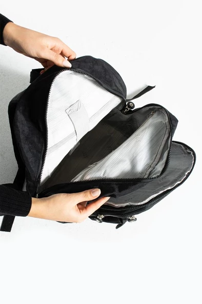 Klinkır Kumaş Kadın Sırt Çantası Hafif Yağmur Geçirmez Günlük Kullanım İçin İdeal 37*27 Cm - 5