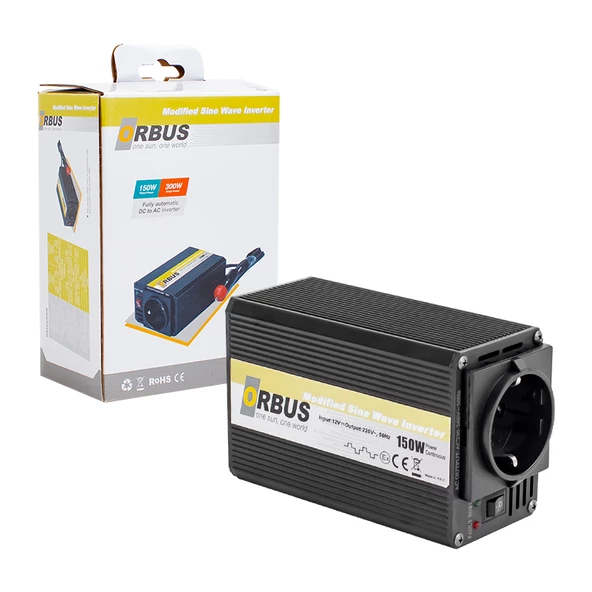 Orbus ORB-150M 12 Volt - 150 Watt 220 Volt Akü Maşalı Modified Sinus Inverter - 3