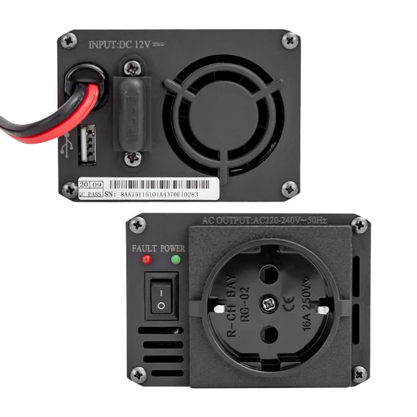 Orbus ORB-150M 12 Volt - 150 Watt 220 Volt Akü Maşalı Modified Sinus Inverter - 2