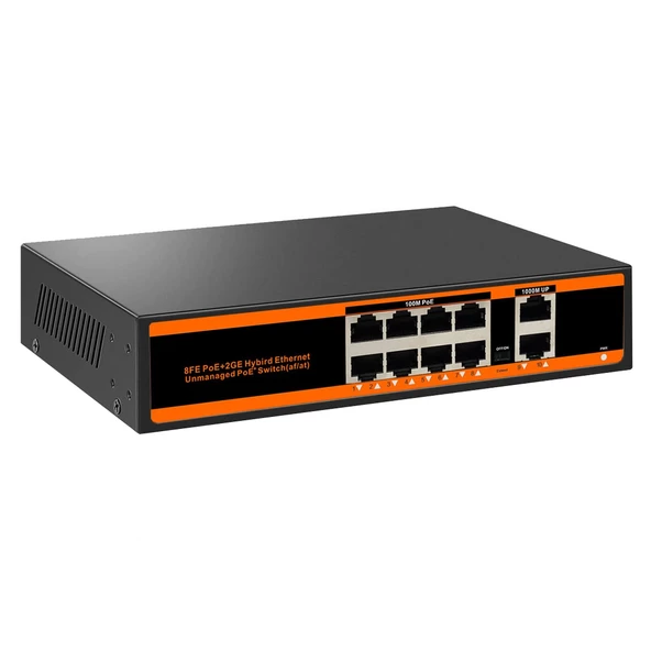 Powermaster PM-25011 8 Port Gigabit Poe Switch ürün görseli 1