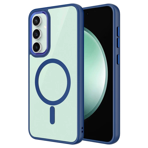 Gpack Samsung Galaxy S23 FE Kılıf Wireless Şarj Özellikli Buttom Magsafe Silikon Kapak - Resim 3