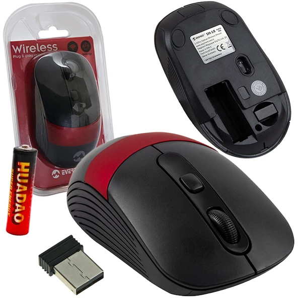 Everest SM-18 Usb 2.4Ghz Optik Kablosuz Mouse ürün görseli 1