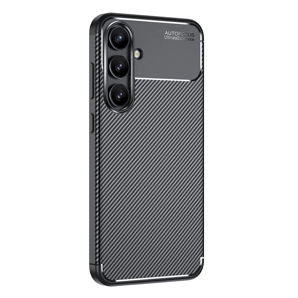 Gpack Samsung Galaxy S24 FE Kılıf Negro Karbon Kamera Korumalı Silikon - 2