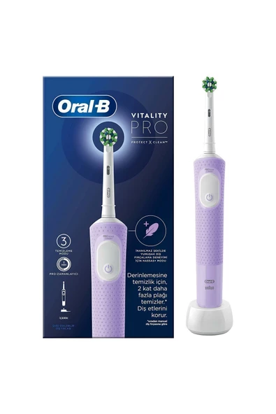 Oral B Şarjlı Diş Fırçası Vıtalıty Pro Lila - Resim 2