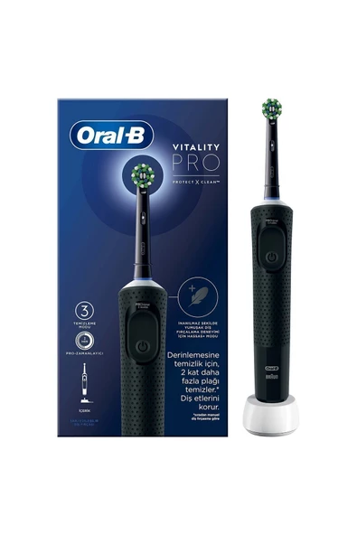Oral-B D103 Vitality Pro Siyah Diş Fırçası - Resim 2