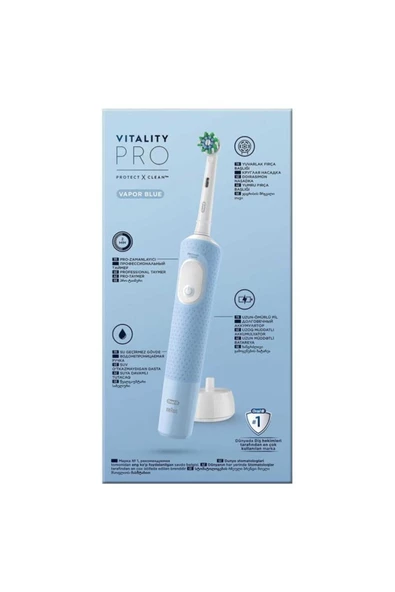 Oral B Şarjlı Diş Fırçası Vıtalıty Pro Vapor Mavi - Resim 8