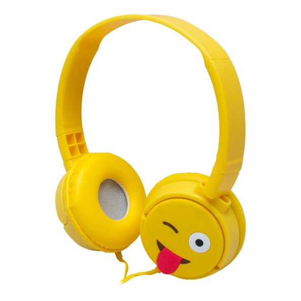 KT-3156 3.5MM JACKLI KULAKÜSTÜ KABLOLU EMOJİ KULAKLIK (4593)