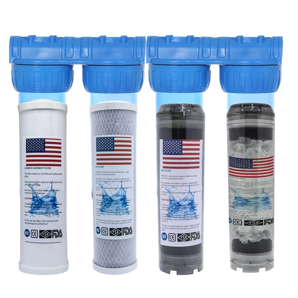 Amerikan Malı Daire Ve Bina Girişi 4 Aşamalı Su Yumuşatma Cihazı (Kapaklı Spun-Blok-Gac Plus-Silifoz) ürün görseli