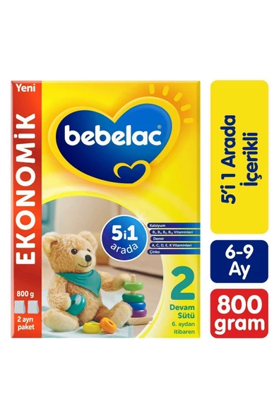 Bebelac 2 Devam Sütü 800 gr (6-9 Ay)