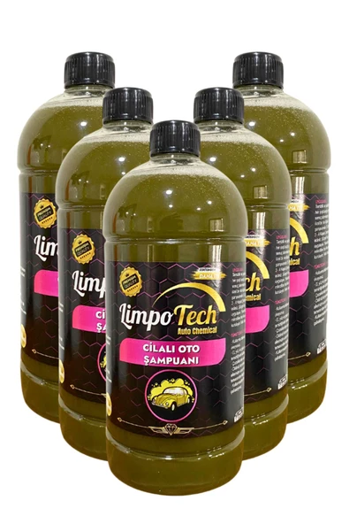Araç Cilalı Oto Araba Yıkama Şampuanı 1 Litre 5 Adet - 3