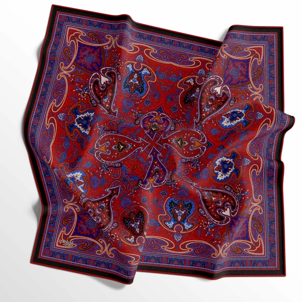 90 X 90 İpek Vual  İnce Eşarp - 03576 - 6