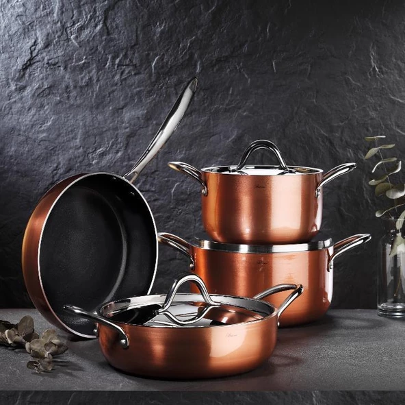 Birioni Copperfield 7prç Tencere Set İndüksiyon