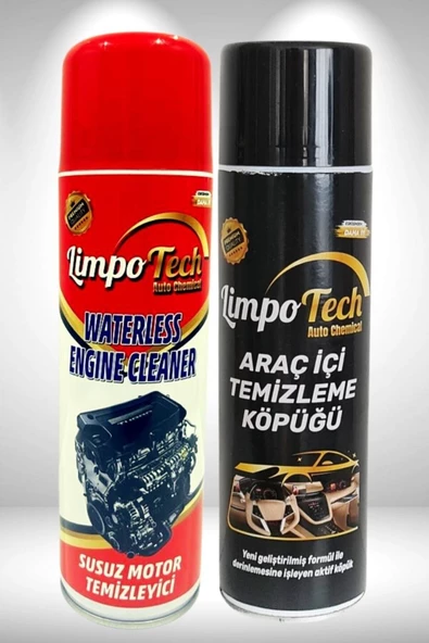 Araç Içi Köpük Temizleme Spreyi 500 Ml, Susuz Motor Temizleme Spreyi 500 ml 2'li Set