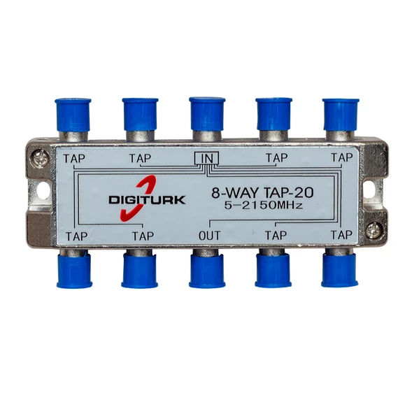 DIGITURK 5-2150 MHZ 20DB 8 YOLLU TAP SWITCH 1/8 SPLITTER (4593)