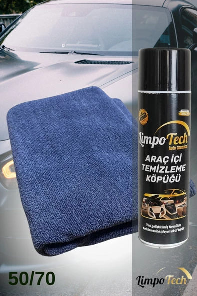 Mikrofiber Araç Oto Kurulama Silme Bezi 50x70cm Araba Araç Içi Köpük Temizleme 500 ml