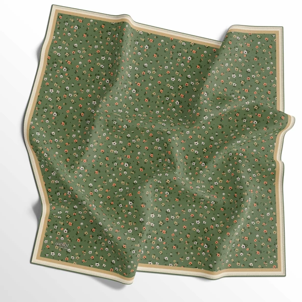 90 X 90 İpek Vual  İnce Eşarp - 03575 - 5