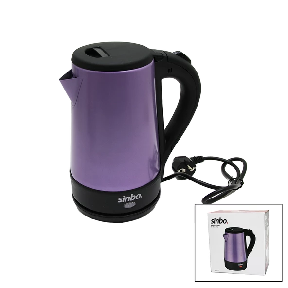 SİNBO-8017 MOR RENK ÇELİK KETTLE SU ISITICISI 1.5LT - 2200W (4593)