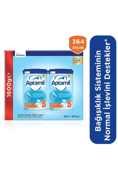 Aptamil 5 Çocuk Devam Sütü 2 Yaş Akıllı Kutu 800 G X 2 Adet