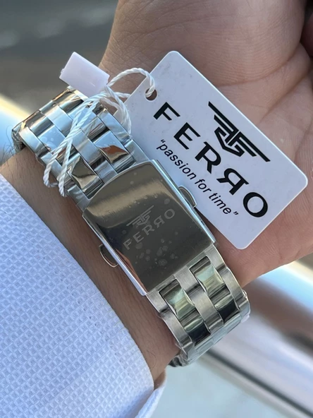 Ferro Çelik Kordon İç Fonksiyonları Aktif Chronograph 30 Mt Su Geçirmez Erkek Kol Saati EFM.31378.A6 - 6