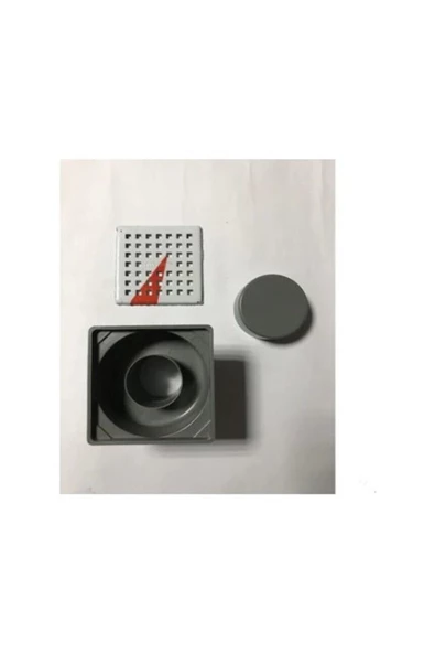 Krom Süzgeç Paslanmaz Izgaralı Plastik Yer Süzgeci Yer Sifonu 10 x 10 x 50 cm Alttan - 6