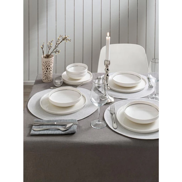 PİERRE CARDİN SWAN SİLVER 24 PARÇA YEMEK TAKIMI