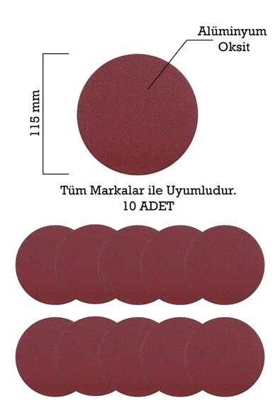 Cırt Zımpara 115 mm 10 ADET - P150 KUM