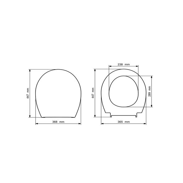 Visam Leylak Yavaş Kapanan Termoplast Klozet Kapağı (Üstten Sıkmalı) - Resim 3