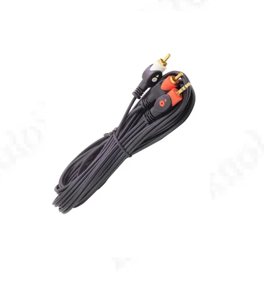 Powermaster 3M 2RCA 3.5Mm Stereo Erkek Kablo 3 Metre Rca Kablo Aux Kablo Ses Kablosu - 2