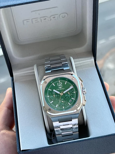Ferro Çelik Kordon İç Fonksiyonları Aktif Chronograph 30 Mt Su Geçirmez Erkek Kol Saati EFM.11497.A6
