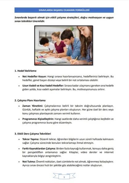Tüm Sınavlarda Başarılı Olmanın Formülleri (%100 Başarı) - 3
