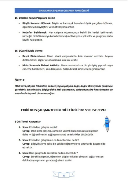 Tüm Sınavlarda Başarılı Olmanın Formülleri (%100 Başarı) - 4