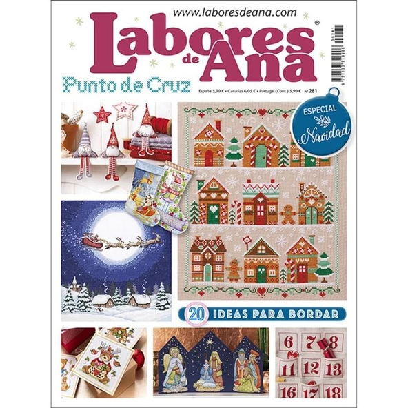 Revista punto de cruz navidad Las Labores de Ana Nakış Elişi Hobi Dergisi No 281