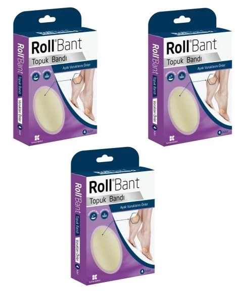 Rollbant 4'lü Topuk Bandı 3 Kutu
