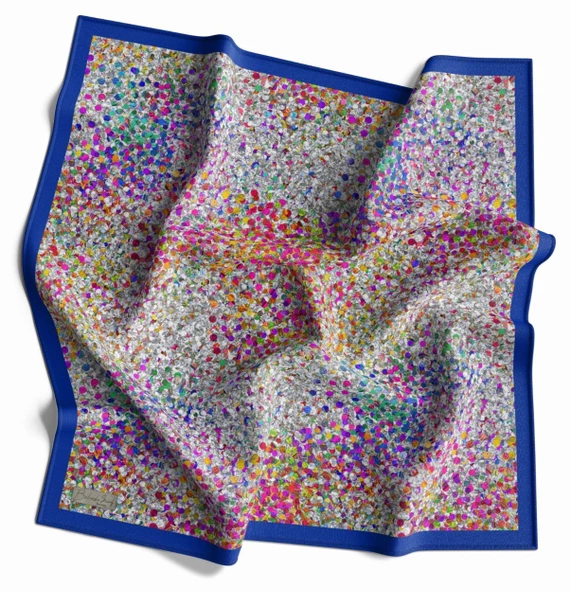 90 X 90 Dijital Bambu Kraş Eşarp -03564 - 4