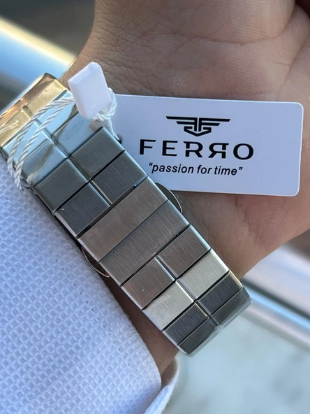 Ferro Çelik Kordon İç Fonksiyonları Aktif Chronograph 30 Mt Su Geçirmez Erkek Kol Saati EFM.43002.A3 - Resim 5