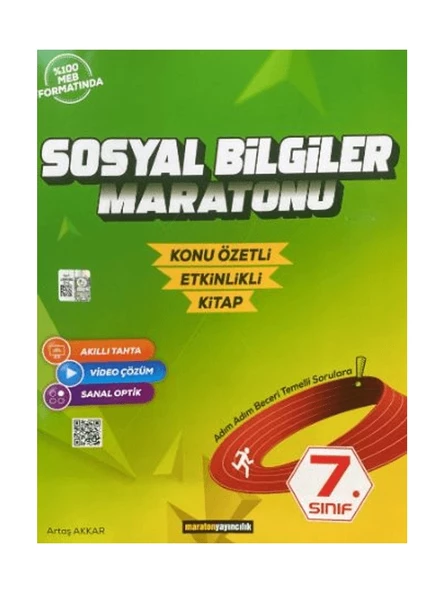 Maraton Yayıncılık 7. Sınıf Sosyal Bilgiler Maratonu Konu Özetli Etkinlikli Kitap - Artaş Akkar