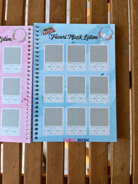 Zamansız haftalık planlayıcı , tarihsiz ajanda , süresiz ajanda , stickerlı spiralli sert kapak - 10