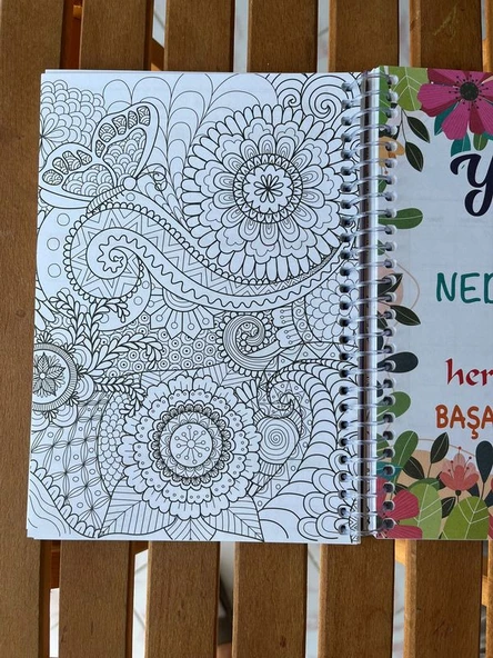 Zamansız haftalık planlayıcı , tarihsiz ajanda , süresiz ajanda , stickerlı spiralli sert kapak - 3