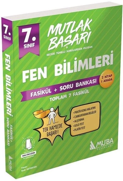 Muba Yayınları 7. Sınıf Fen Bilimleri Mutlak Başarı Fasikül ve Soru Bankası ürün görseli 1