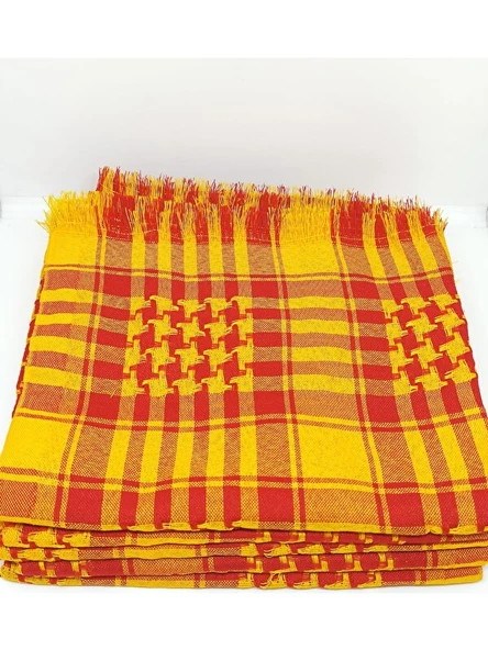 Sarı Kırmızı  Puşi 100 *100 cm (Puşi) - 3
