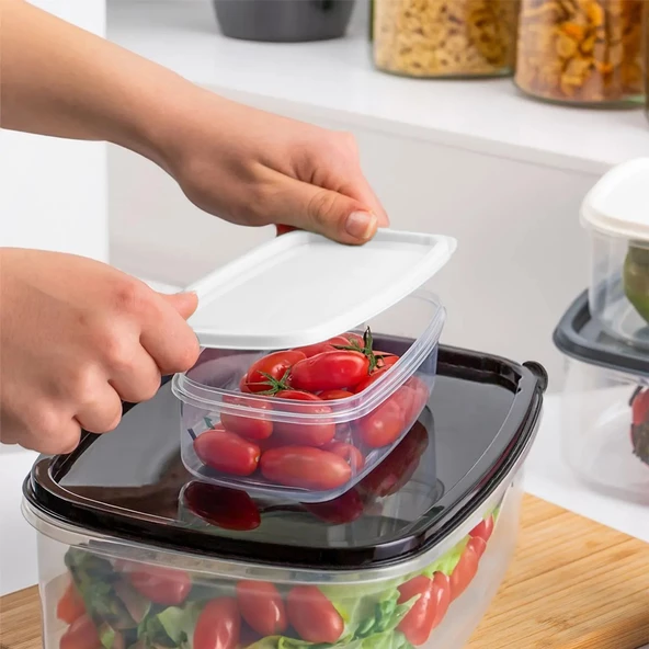 Porsima 1173 6' lı Derin Dondurucu Mikrodalga Saklama Kabı - Çok Amaçlı Erzak Saklama Kabı Seti - 2