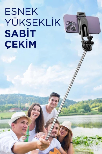 Torima Q12 Çok Amaçlı Tripod Kumandalı Selfie Çubuğu Siyah - 2