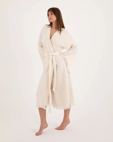 Bornoz ,Plaj Kıyafeti,Kimono , Kaftan ,Sabahlık  & Sırt Parçalı Leopar Desen Baskılı - 5
